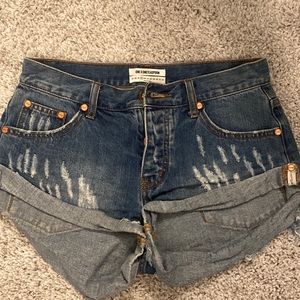 Oneteaspoon bandits relaxed fit shorts size 25